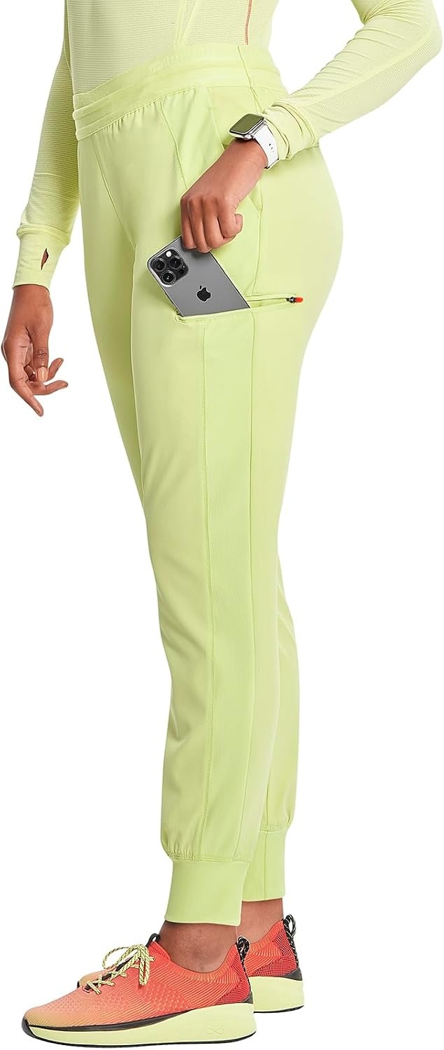 image:imageCherokee Infinity Womens PullOn Scrub Jogger Pants Mid Rise BottomsGreen Energy