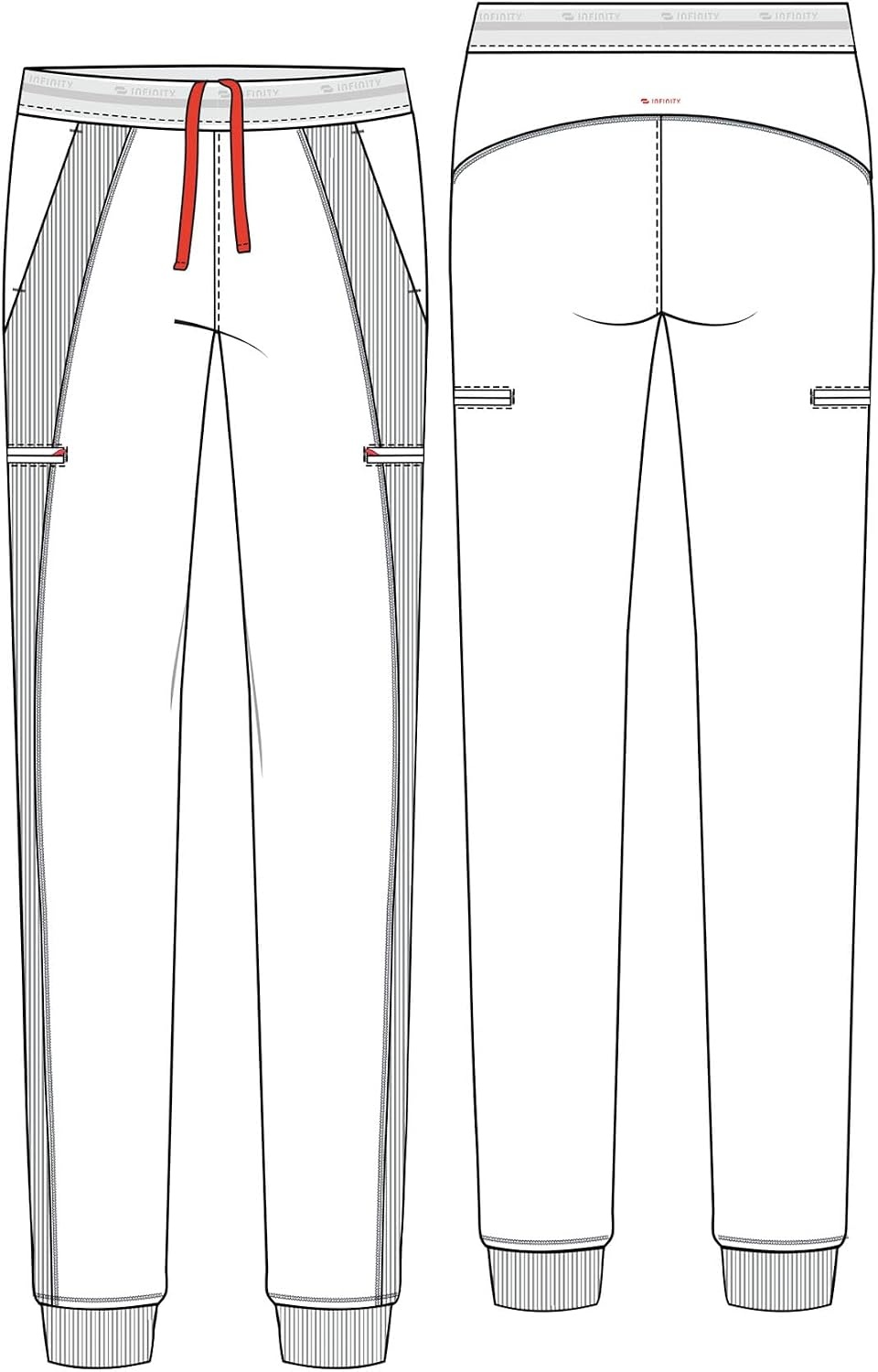 image:imageCherokee Infinity Womens PullOn Scrub Jogger Pants Mid Rise BottomsHunter