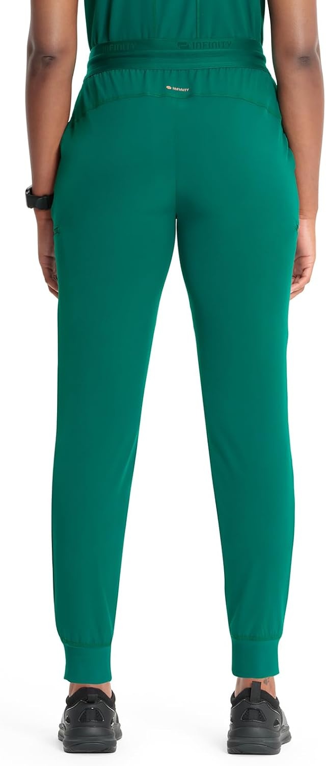 image:imageCherokee Infinity Womens PullOn Scrub Jogger Pants Mid Rise BottomsHunter