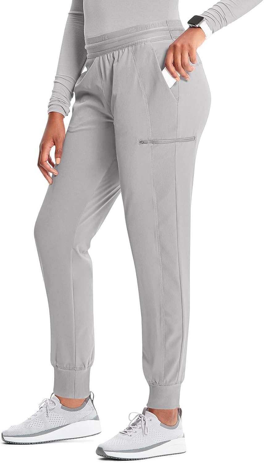 image:imageCherokee Infinity Womens PullOn Scrub Jogger Pants Mid Rise BottomsVapor
