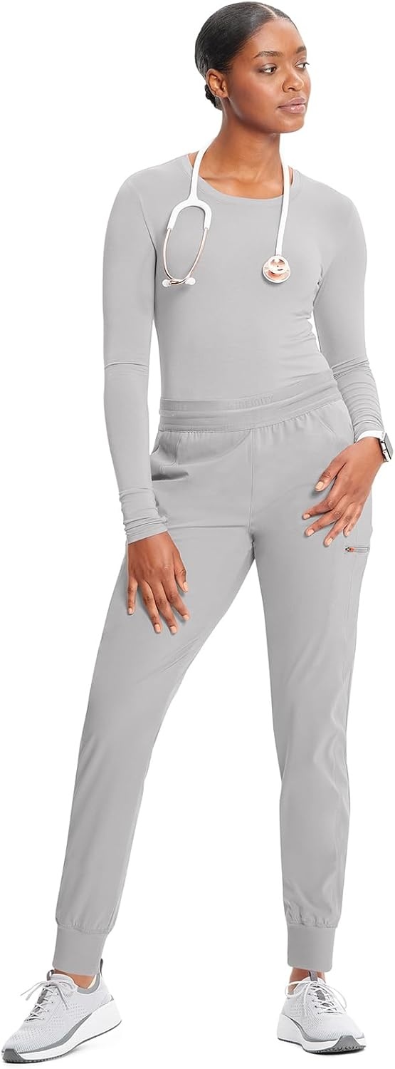 image:imageCherokee Infinity Womens PullOn Scrub Jogger Pants Mid Rise BottomsVapor