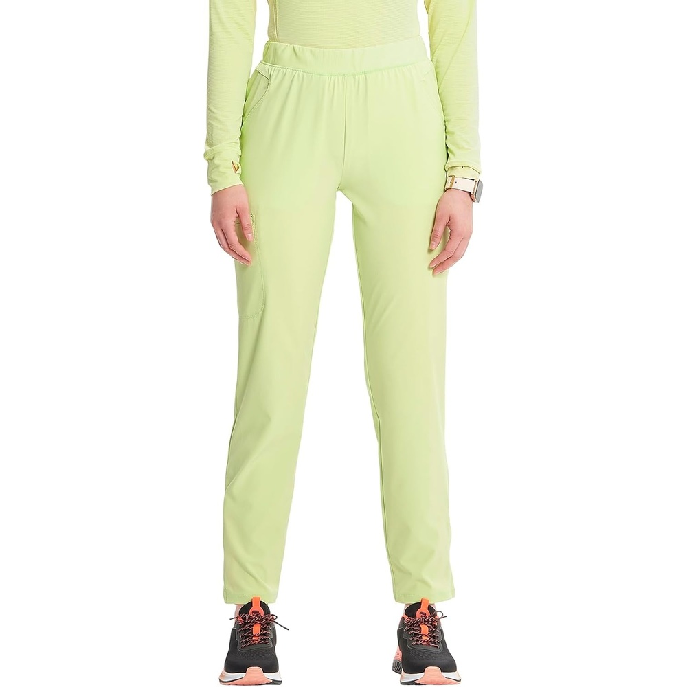 image:imageCherokee GNR8 Womens Cargo Scrub Pants Tapered Leg PullOn DrawstringGreen Energy