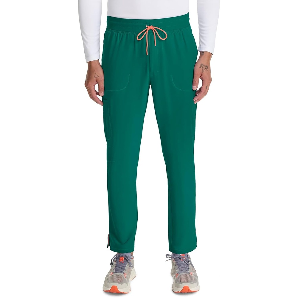 image:imageCherokee Infinity Straight Leg Mens Scrub Pants Zip Fly 6 PocketsHunter