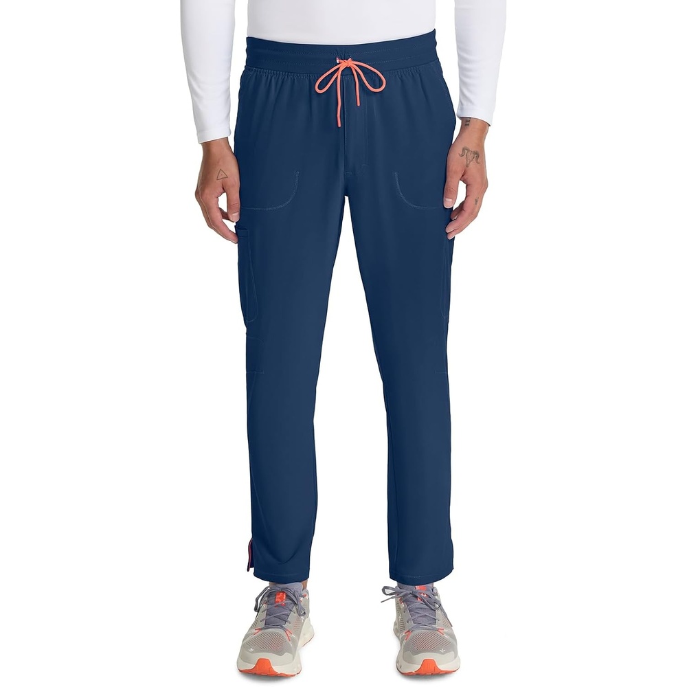 image:imageCherokee Infinity Straight Leg Mens Scrub Pants Zip Fly 6 PocketsNavy