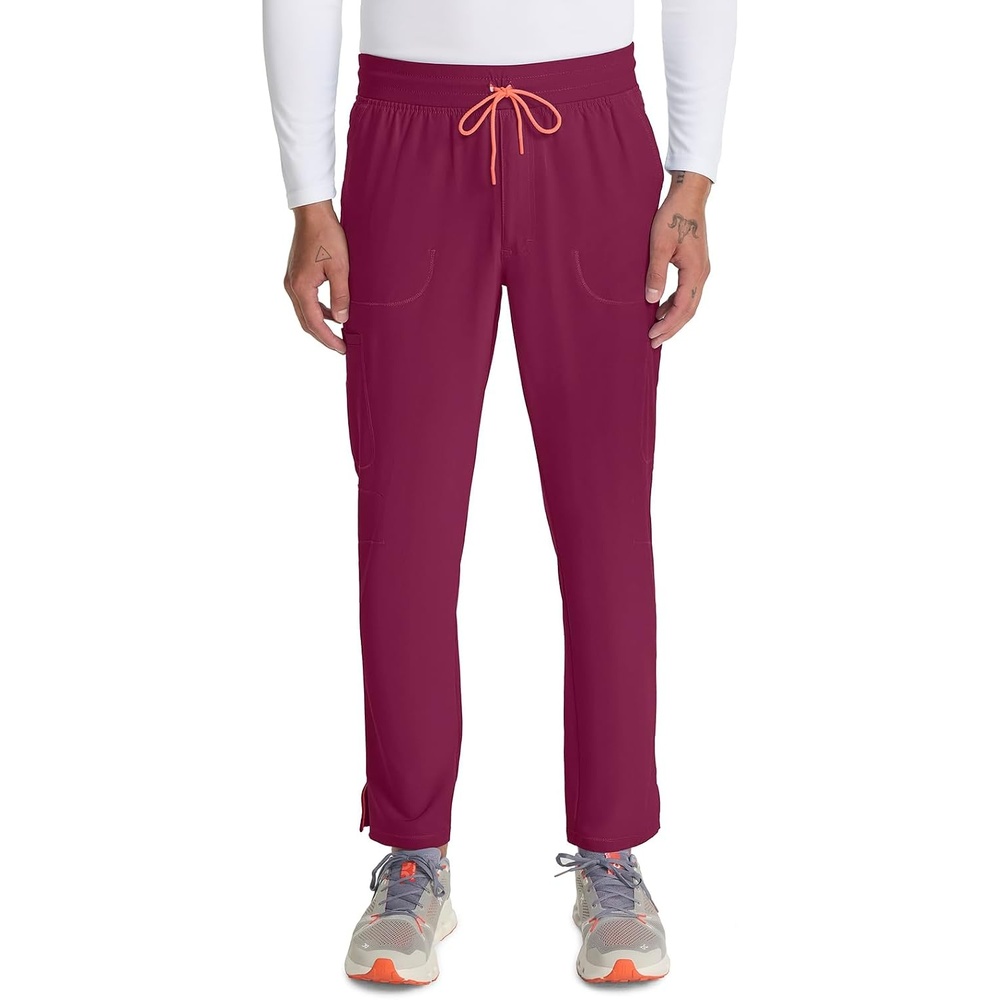 image:imageCherokee Infinity Straight Leg Mens Scrub Pants Zip Fly 6 PocketsWine