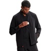 Cherokee IN Scrub Jacket for Men Zip Front Rib Knit Collar 3 Pockets(Black)