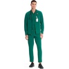Cherokee IN Scrub Jacket for Men Zip Front Rib Knit Collar 3 Pockets(Hunter)