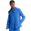Cherokee IN Scrub Jacket for Men Zip Front Rib Knit Collar 3 Pockets(Royal)