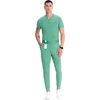 Cherokee Infinity Mens Mid Rise Jogger Scrub Pants with 4 Pockets(Matcha Latte)