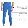 Cherokee Infinity Mens Mid Rise Jogger Scrub Pants with 4 Pockets(Royal)