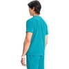 Cherokee Infinity Mens Scrubs Top V Neck Partial Zip with 2 Pockets(Aquaturque)