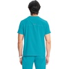 Cherokee Infinity Mens Scrubs Top V Neck Partial Zip with 2 Pockets(Aquaturque)