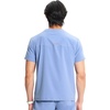 Cherokee Infinity Mens Scrubs Top V Neck Partial Zip with 2 Pockets(Ciel)