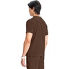 Cherokee Infinity Mens Scrubs Top V Neck Partial Zip with 2 Pockets(Espresso Express)