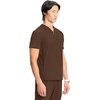 Cherokee Infinity Mens Scrubs Top V Neck Partial Zip with 2 Pockets(Espresso Express)