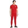 Cherokee Infinity Mens Scrubs Top V Neck Partial Zip with 2 Pockets(Fire Bird)