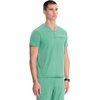 Cherokee Infinity Mens Scrubs Top V Neck Partial Zip with 2 Pockets(Matcha Latte)