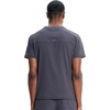 Cherokee Infinity Mens Scrubs Top V Neck Partial Zip with 2 Pockets(Pewter)