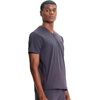 Cherokee Infinity Mens Scrubs Top V Neck Partial Zip with 2 Pockets(Pewter)