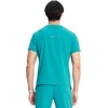 Cherokee Infinity Mens Scrubs Top V Neck Partial Zip with 2 Pockets(Teal Blue)