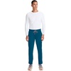 Cherokee Infinity Straight Leg Mens Scrub Pants Zip Fly 6 Pockets(Caribbean Blue)
