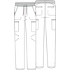 Cherokee Infinity Straight Leg Mens Scrub Pants Zip Fly 6 Pockets(Hunter)