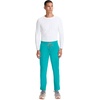 Cherokee Infinity Straight Leg Mens Scrub Pants Zip Fly 6 Pockets(Teal Blue)