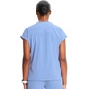 Cherokee Infinity Womens Scrub Top Round Neck 3 Zip Pockets(Ciel)