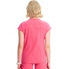 Cherokee Infinity Womens Scrub Top Round Neck 3 Zip Pockets(Power Pink)