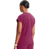 Cherokee Infinity Womens Scrub Top Round Neck 3 Zip Pockets(Wine)