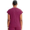 Cherokee Infinity Womens Scrub Top Round Neck 3 Zip Pockets(Wine)