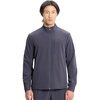 Cherokee IN Scrub Jacket for Men Zip Front Rib Knit Collar 3 Pockets(Pewter)