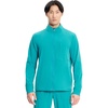 Cherokee IN Scrub Jacket for Men Zip Front Rib Knit Collar 3 Pockets(Teal Blue)