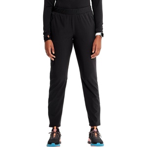 Cherokee GNR8 Women’s Cargo Scrub Pants Tapered Leg Pull-On Drawstring(Black)