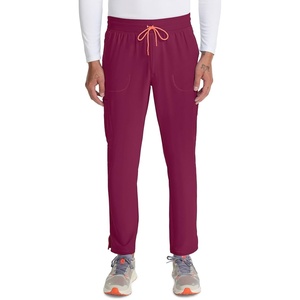 Cherokee Infinity Straight Leg Mens Scrub Pants Zip Fly 6 Pockets(Wine)
