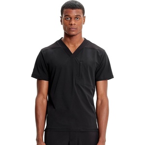 Cherokee Infinity V Neck Men’s Scrub Top 1 Pocket Classic Fit(Black)